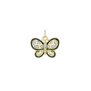 Black and White Butterfly Charm ~ Deep South Originals