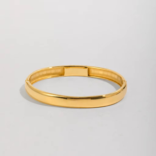 Heirloom Bangle 18K Gold or Silver Water Resistant Hinged Bracelet
