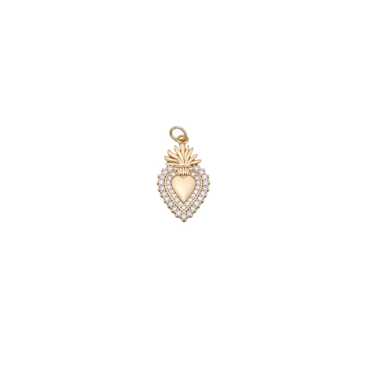 Heart Crown Charm