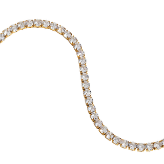 Tennis Bracelet - Stainless Steel - Rhinestone