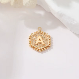 Initial Letter Gold Coin Charms (A-Z) ~ Deep South Originals