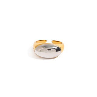 Luna Ring – 18k Gold & Silver 316L Stainless Steel