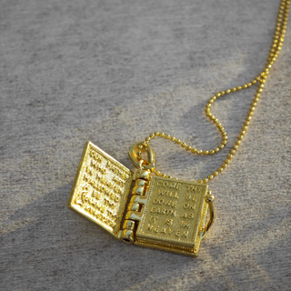 The Lord's Prayer Necklace ~ 14k Gold Plated