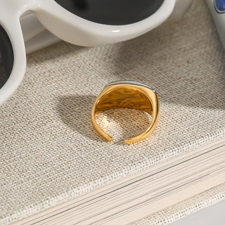 Luna Ring – 18k Gold & Silver 316L Stainless Steel