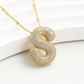 Balloon Letter Pavé Necklace ~ Deep South Originals