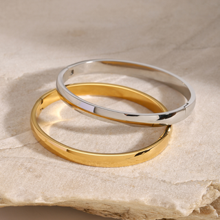 Ember Hinged Bangle – 18k Gold or Silver 316L Stainless Steel