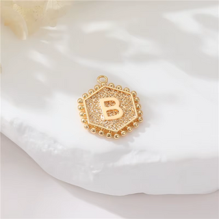 Initial Letter Gold Coin Charms (A-Z) ~ Deep South Originals