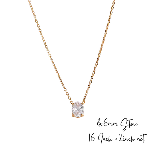 CZ Diamond Drop Necklace