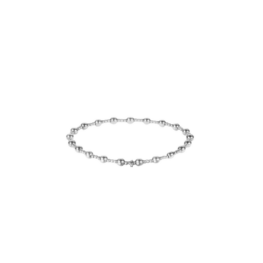 Silver Beaded Stretch Bracelet