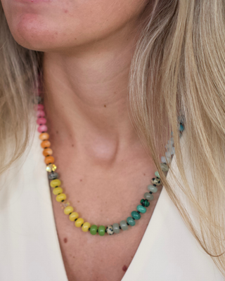 Delilah Gemstone Necklace – Mixed Gemstones Crystal Chips