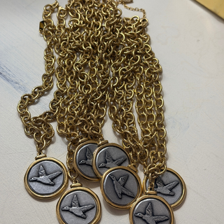 Duck Coin Necklace in Flight