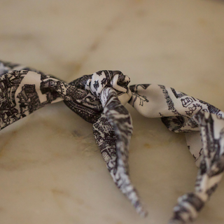 Toile Heart Scarf Necklace