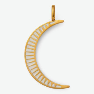 Crescent Moon Charm stainless steel geometric cutout non tarnish jewelry accessory