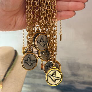 Duck Coin Necklace in Flight
