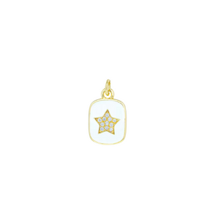 White Star Tag Charm ~ Deep South Originals