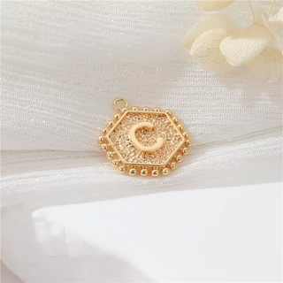 Initial Letter Gold Coin Charms (A-Z) ~ Deep South Originals