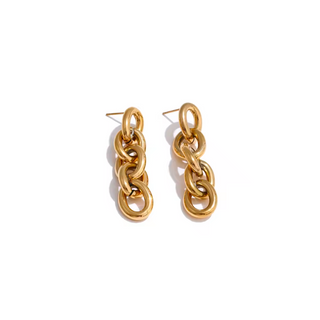 Golden Chain Drop Earrings ~ Deep South Originals