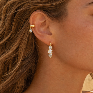 Daphne CZ Huggie Earrings