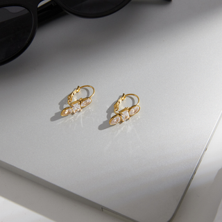 Daphne CZ Huggie Earrings