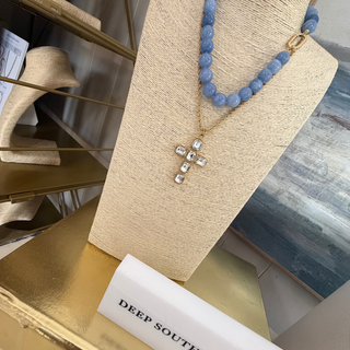 Heirloom Crystal Cross Necklace