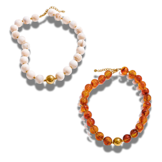 Mila Beaded Necklace – Gold Accent Bead