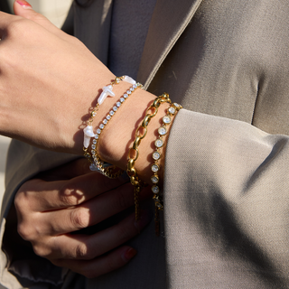 Hope Pearl Cross Bracelet