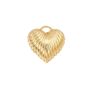 Golden Shell Heart Charm ~Deep South Originals