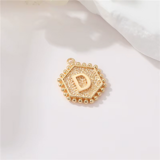 Initial Letter Gold Coin Charms (A-Z) ~ Deep South Originals