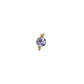 Blue Floral 8mm or 10mm Charm ~ Deep South Original