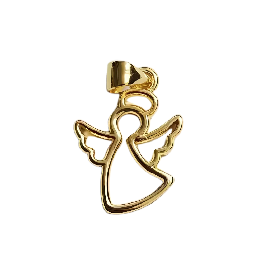 Gold Angel ~ 18k Gold Plated Brass Charm for Necklaces and Bracelets