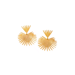 Solara Palm Drop Earrings