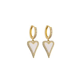 Modern Heart Drop Earrings