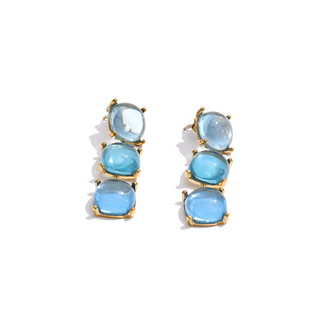 Ellis Blue Stone Drop Earrings