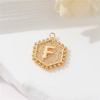 Initial Letter Gold Coin Charms (A-Z) ~ Deep South Originals
