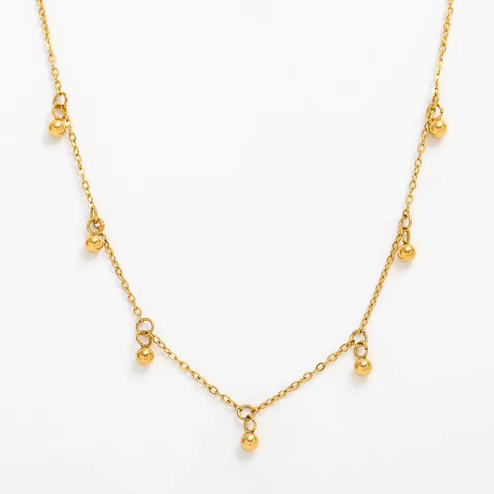 Dewdrop Necklace ~ 18k Gold-Plated Stainless Steel Necklace