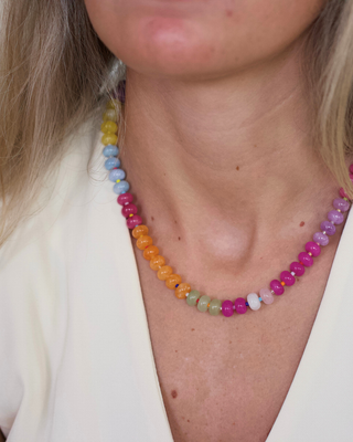 Josie Gemstone Necklace – Colorful Natural Stone Beaded Necklace