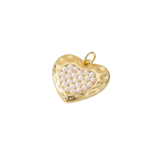 Golden Heart Pearl Cluster Charm ~ Deep South Originals