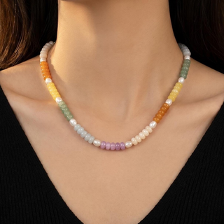 Claire Pearl Beaded Necklace