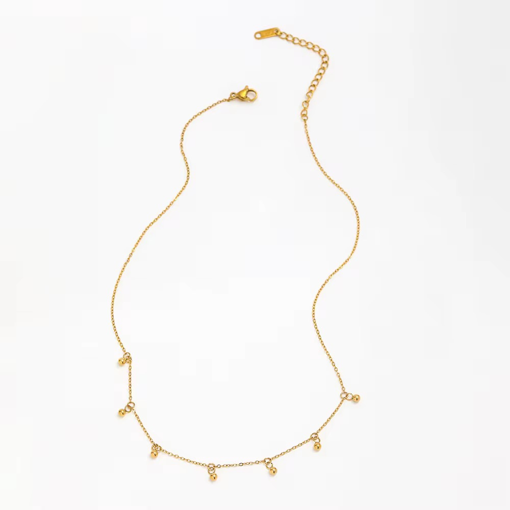 Dewdrop Necklace ~ 18k Gold-Plated Stainless Steel Necklace