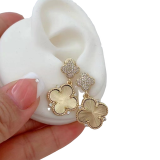 Chloe Pavé Clover Earrings ~ Deep South Originals