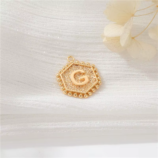 Initial Letter Gold Coin Charms (A-Z) ~ Deep South Originals