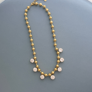Crystal Drop Beaded Statement Necklace