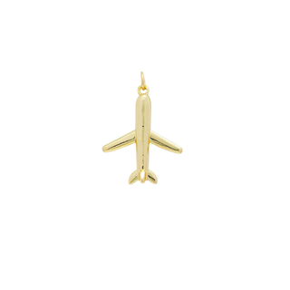 Airplane Charm ~ Gold -  - 