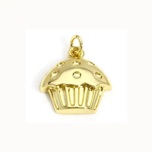 Cupcake Charm ~ Gold Filled -  - 