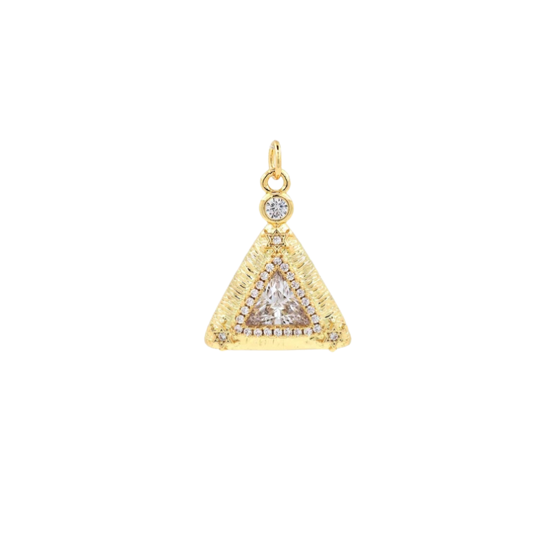 Delta Charm - Elegant Gold-Plated Triangular Jewelry Accent – Deep ...