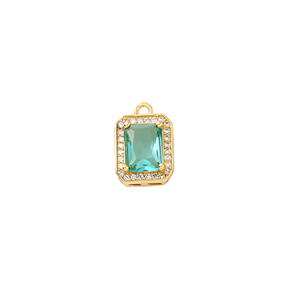 Diamond Pendant Charm - Emerald Color -  - 