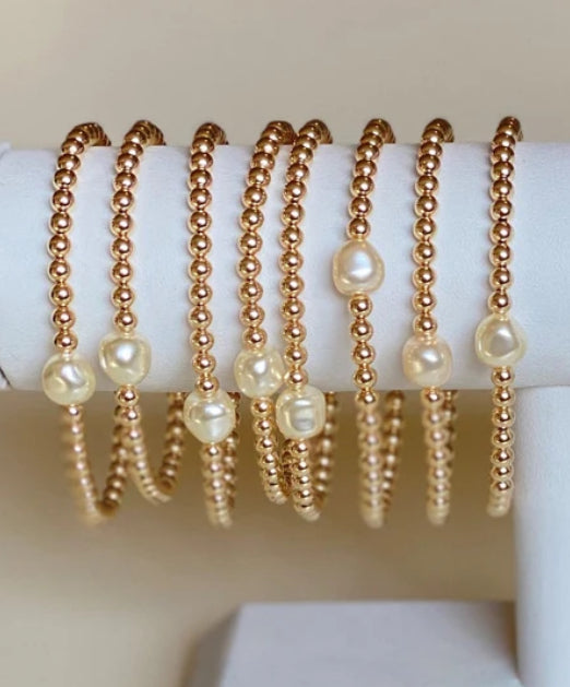 Freshwater Pearl and Beaded Bracelet