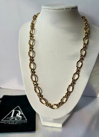 Tri-Oval Link Chain Necklacel ~ Deep South Originals