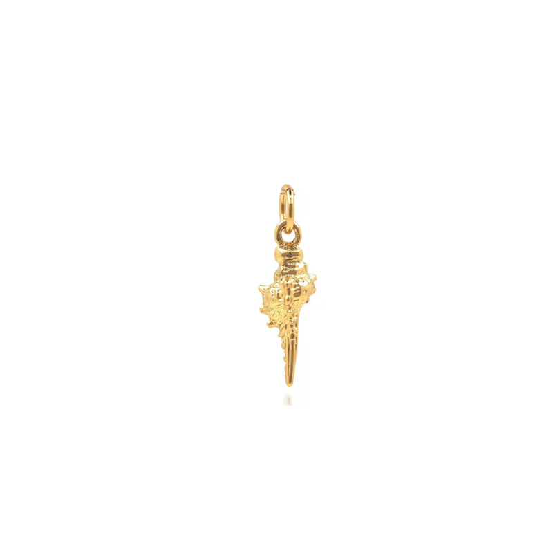 Gold Conch Shell Charm -  - 