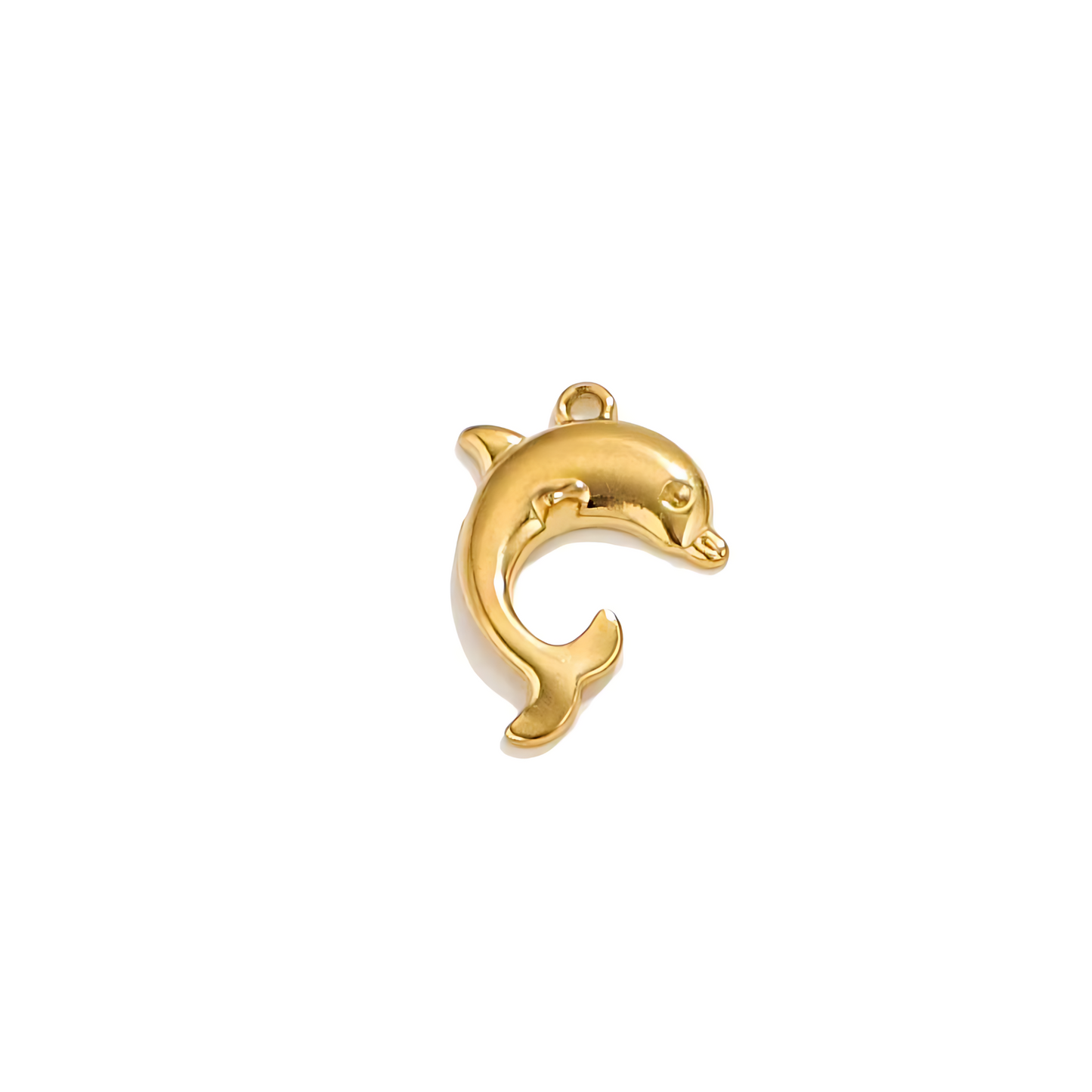 Golden Leap Dolphin Charm -  - 